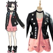 Anime Pokemon Sword/Shield Marnie Cosplay Costume Dress For Girls 2024 - buy cheap