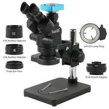 Тринокулярный стереомикроскоп 7X-45X 3.5X-90X, 1080P, 38 МП, 2K, HDMI, USB 2024 - купить недорого