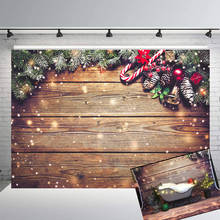 Beipoto floco de neve glitter natal marrom madeira fotografia pano de fundo natal para crianças festa de família decoração foto cabine b251 2024 - compre barato