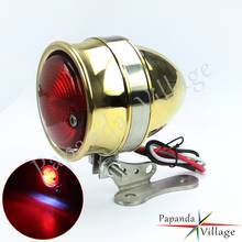 Luz traseira de led para motocicleta, lâmpada de freio com suporte de montagem, para harley cafe racer bobber 2024 - compre barato