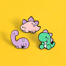 Little dinosaur cute pin brooch badge personality cartoon lapel pin accessories cowboy clothes bag hat jewelry gift for children 2024 - buy cheap