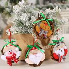 2019 New Christmas Decoration for Home Rattan Ring Wreath Pendant Holiday Party Supplies Christmas Tree Garland Hanging Ornament 2024 - buy cheap