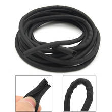 Manga de cabo trançado 3m, revestimento preto, 5mm, capa de nylon flexível, proteção para fios de mangueira, interior 2024 - compre barato