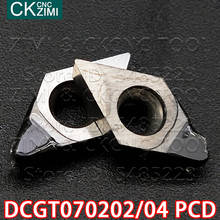 DCGT070202 PCD DCGT070204 PCD insert Diamond blade high quality External Turning insert Lathe Tool DCGT 0702 for Copper aluminum 2024 - buy cheap