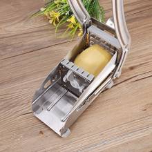 Cortador de patatas fritas Manual de acero inoxidable, máquina para cortar patatas fritas, con 2 cuchillas 2024 - compra barato