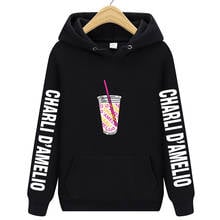 Black White Lce Coffee Splatter Hoodies Sweatshirts Japanese Streetwear Pullover Charli DAmelio Print Tracksuit Male Sudaderas 2024 - buy cheap