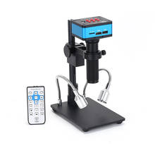 Microscópio digital 4k com suporte de mesa para lentes 150x, kit de câmera, compatível com hdmi, para reparo de telefone pcb, cpu 2024 - compre barato