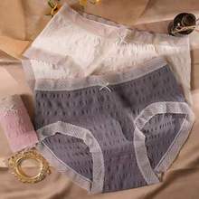 Women Plus Size Panties Lace Confortable High Waist Briefs Underwear Female Short Underpants Seamless Intimates 2024 - buy cheap
