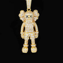 Hip hop cartoon Puppets hip hop pendant full of zircon ice out men's hipster necklace jewelry gift 2024 - buy cheap