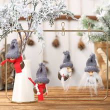 Xmas New Year Home Decoration Mini Christmas Doll with Bell Pendants 2pcs Christmas tree Hanging Ornament Baubles for Holiday 2024 - buy cheap