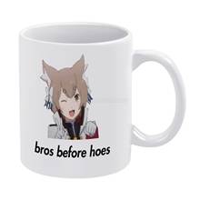 Bros antes enxadas armadilha meme caneca branca caneca de café presente da menina chá xícara de leite canecas armadilha bros antes enxadas anime felix argyle armadilha meme 2024 - compre barato