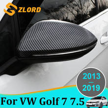 Capa para espelho retrovisor lateral, para volkswagen vw golf 7 mk7 7.5 mk7.5 2016-2018 2024 - compre barato