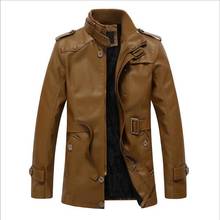 Winter New PU Leather Jacket Men Brand Clothing Motorcycle Jacket Mens Leather Jackets Coats Warm Male Locomotive Leather Coat 2024 - buy cheap