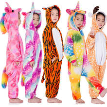 Children Winter Sleepwear Kids Unicorn Panda Pajama sets Baby Girls Boys   Onesies for 4 6 8 10 12 Years 2024 - buy cheap