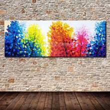 Arthyx Paintings Hand Painted Abstract Knife Trees Landscape Oil Painting On Canvas Wall Art Pictures For Living Room Home Decor 2024 - buy cheap