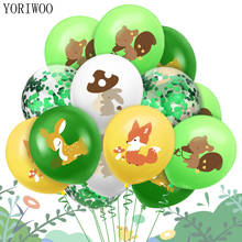 YORIWOO 15pc Safari Party Cartoon Animal Balloons Air Fox Latex Balloon Rabbit Jungle Birthday Party Decorations Kids Babyshower 2024 - buy cheap