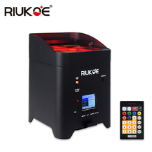 RIUKOE Battery Par LED Uplighting IR WiFi App Control  DMX512 Wireless 6x18W RGBWAP 6in1 Disco Dj Wedding Party Stage Lighting 2024 - buy cheap