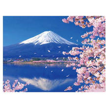 5D Square Mount Fuji Sakura Cherry Mountain Rhinestones Cross Stitch Diamond Painting Mosaic Embroidery Home Decoration  FH657 2024 - buy cheap