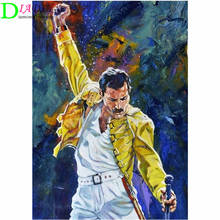 Pintura de diamantes de imitación de Queen Band Freddie Mercury, 5D bordado de diamantes, imágenes de mosaico de diamantes completos, regalo de decoración 2024 - compra barato