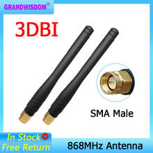 Grandwisdom 1/2/5/8 pces 868mhz antena 3dbi sma macho 915mhz lora antena pbx iot módulo lorawan receptor de sinal antena 2024 - compre barato