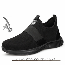 Tênis de segurança leve para homens e mulheres, calçado de segurança com biqueira de aço 2024 - compre barato
