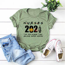 Рубашка для медсестер 2021, рубашки с героями карантинных карантинов, повседневные топы 2024 - купить недорого