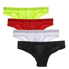 Men's Panties Briefs Transparent Underwear Men Sexy Bulge Underwears Ice Silk Male Bikini Shorts Breathable Thin L-3XL Pants 2024 - buy cheap
