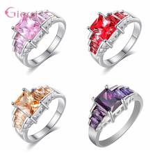 New Arrivals Genuine 925 Sterling Silver Rings For Women Bright Crystal Rings Elgegant Women Fashion Jewelry For Wife Grilfriend 2024 - buy cheap