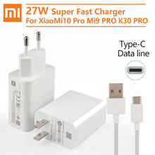 Xiaomi adaptador de carga rápida original 27w qc4.0 turbo para mi cc9 a3 mi9t mi10 mix4 redmi note 8 pro k30 k20 pro note7 pad4 usb-c 2024 - compre barato