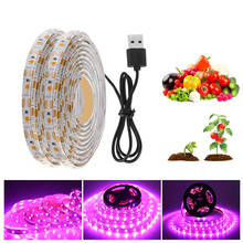 Led cresce a luz espectro completo usb crescer tira de luz 0.5m 1m 2m 2835 chip led phyto lâmpada para plantas flores efeito estufa hidropônico 2024 - compre barato