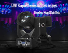 Feixe de luz de led cabeça móvel, 2 tamanhos de 4x25w, efeito perfeito para iluminação de dj, discoteca, festa, tacos, envio rápido 2024 - compre barato