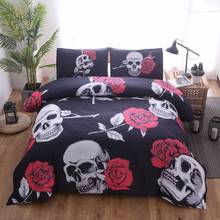 YuXiu Bedding Sets 3D Rore Skull Black Duvet Covers Pillowcases 3Pcs Set Bed Linen Quilt Cover King Queen Full Double Single 2024 - buy cheap