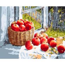 Oil Paint By Number Fruits On Canvas With Frame 60x80 Acrylic Painting By Number For Adults Coloring Drawing Picture Decor Art 2024 - buy cheap