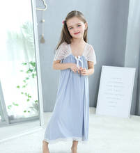 Girls Cotton Pajamas Sleeveless Embroidery Lace Night Dress for Kids Women Summer Sleepwear Matching Family Outfits 2024 - buy cheap