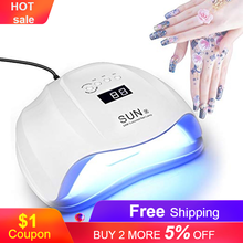 SUNX 54W UV Led Lamp Nail Dryer Cure Nails Dry Gel Polish Manicure Double Hands Pedicure Machine Nail Art Tool for Gel Varnish 2024 - buy cheap