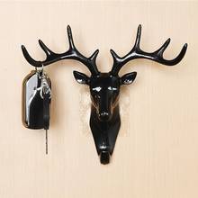 HobbyLane Deer Horn Wall Mounted Hanging Hook Self Adhesive DIY Hanger Rack Elk Head Design Bag Keys Sticky Holder 2024 - buy cheap