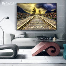 1 Pieces Vintage Railway Quality HD Canvas Oil Paintings For Living Room Wall Art Caudros Posters Modern Home Decor Pictures 2024 - buy cheap