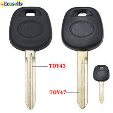 Replacement Tranponder Key Case Blank Shell for TOYOTA RAV4 COROLLA CAMRY Land Cruiser Avalon Prius Uncut TOY43 or TOY47 Blade 2024 - buy cheap