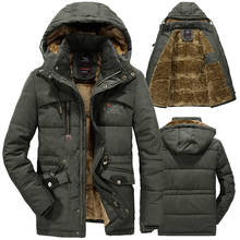 Novos homens jaqueta de inverno 6xl 7xl 8xl grosso quente parka lã de pele com capuz casacos militares blusão jaquetas dos homens roupas marca 2024 - compre barato