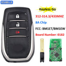 2+1/3 Buttons Smart Keyless Go Remote Car Key 312-314.3Mhz 433Mhz 8A Chip For Toyota Hilux FCC ID: BM1ET BM1EW 0182 Key Board 2024 - buy cheap