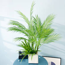 Folhas de palmeira artificiais tropicais monstera, 80cm a 125cm, folhas de palmeira de plástico para decoração de jardim e casamento 2024 - compre barato