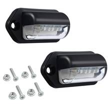 Luzes de led para placa de identificação, lâmpadas traseiras universais para 12v 24v, para carros, trailer, veículos, caminhões, uvan, trailer lorry boá 2024 - compre barato