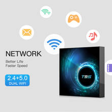 2020 Newest T95 Smart TV Box Android 10 4K 6K 4G 32GB 64GB 2.4G & 5G WIFI Bluetooth 5.0 Quad Core Set-Top Box Media Player 2024 - buy cheap