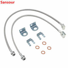 Sansour-Kit de manguera de freno, tubería trenzada de acero inoxidable, accesorios de manguera de aceite para Jeep Wrangler JK JL 2007-2020 2024 - compra barato