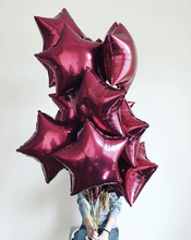 Globos de aluminio con forma de corazón para decoración de boda, fiesta de cumpleaños, Baby Shower, color vino tinto, 18 pulgadas, 5 uds. 2024 - compra barato