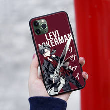 Capa de celular de anime levi akerman, capa de celular para iphone se 6s 7 8 plus x xr xs 11 pro max samsung s note 8 9 10 20 plus ultra 2024 - compre barato