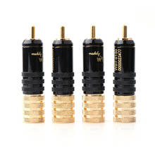 4 peças WBT-0150 rca jack adaptador de alta fidelidade rca conector plugue de áudio 2024 - compre barato