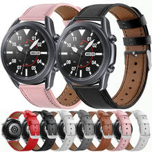 Correas de cuero genuino para Samsung Galaxy Watch 3, pulsera inteligente de 45MM, accesorios de PU, Correa de 41MM, 20 22MM 2024 - compra barato