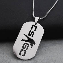 30 GO Counter-Strike Logo Symbol Necklace Round Global Offensive Necklace Stainless Steel Anime Game CS Logo Necklace jewelry 2024 - buy cheap