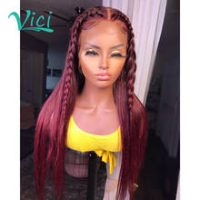99j Burgandy Lace Wigs Glueless Pre Plucked T Part Straight Human Hair Wigs With Baby Hair For Black Women Colored Remy Hair 2024 - buy cheap